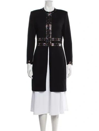 Pre-owned St John Patterned Evening Jacket In Black
