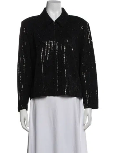 Pre-owned St John Patterned Evening Jacket In Black