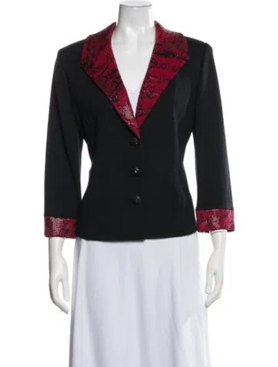 Pre-owned St John Patterned Evening Jacket In Black