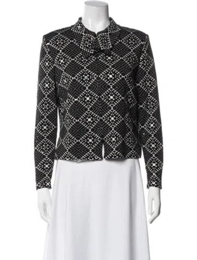 Pre-owned St John Patterned Evening Jacket In Black
