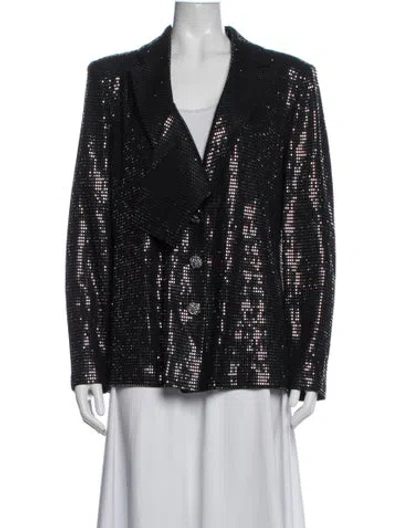 Pre-owned St John Patterned Evening Jacket In Black
