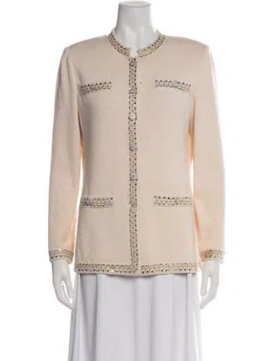Pre-owned St John Patterned Evening Jacket In Neutral