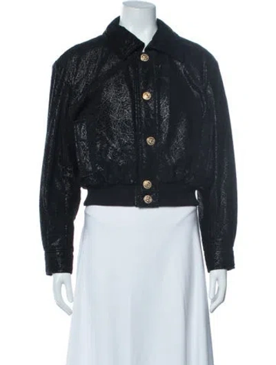 Pre-owned St John Patterned Jacket In Black