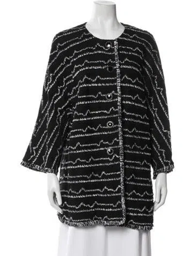 Pre-owned St John Patterned Jacket In Black