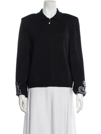 Pre-owned St John Patterned Jacket In Black