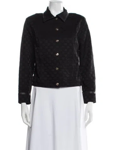 Pre-owned St John Patterned Jacket In Black