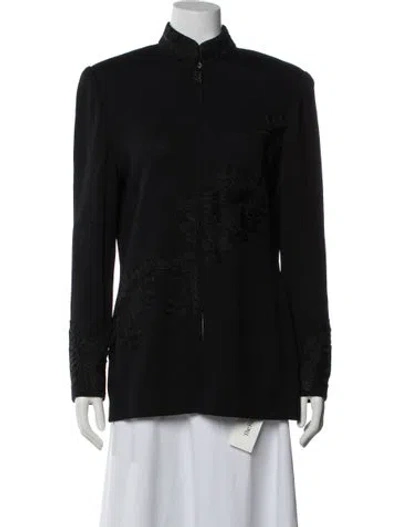 Pre-owned St John Patterned Jacket In Black
