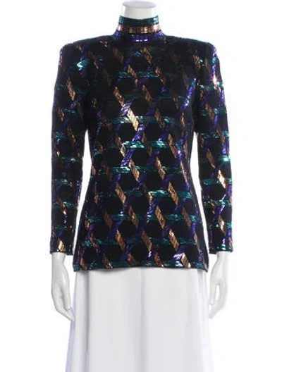 Pre-owned St John Patterned Jacket In Black