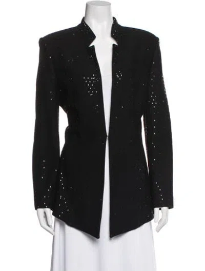 Pre-owned St John Patterned Jacket In Black