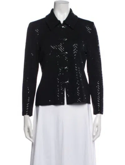Pre-owned St John Patterned Jacket In Black