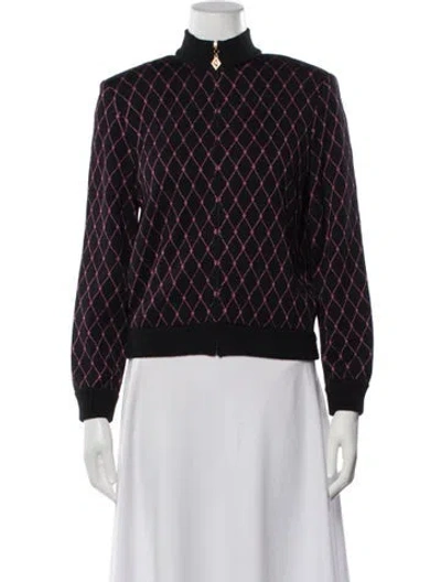 Pre-owned St John Patterned Jacket In Black