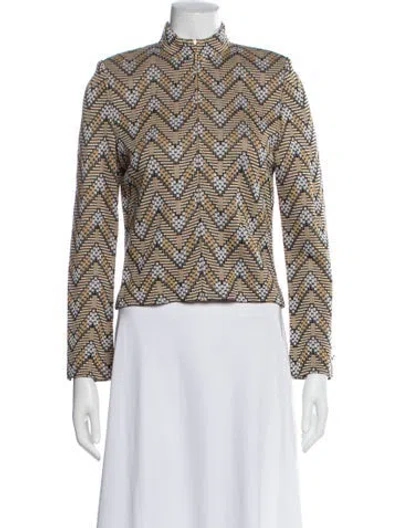 Pre-owned St John Patterned Jacket In Neutral