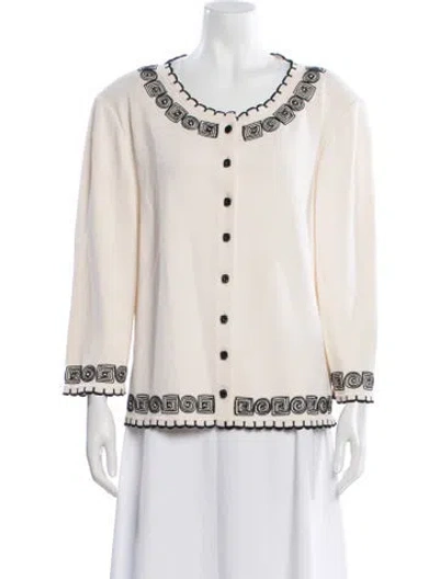 Pre-owned St John Patterned Jacket In Neutral