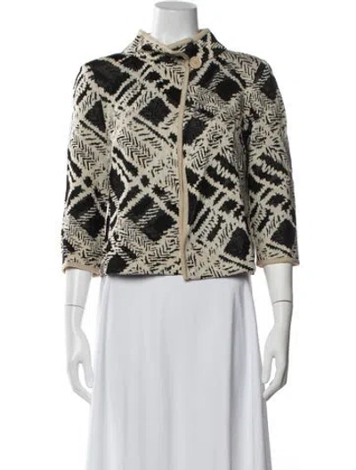 Pre-owned St John Patterned Jacket In Neutral
