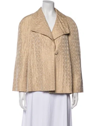 Pre-owned St John Patterned Jacket In Neutral