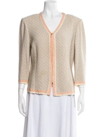 Pre-owned St John Patterned Jacket In Neutral