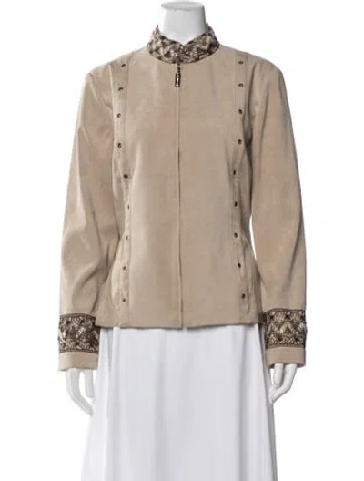Pre-owned St John Patterned Jacket In Neutral