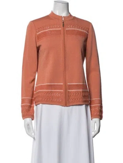 Pre-owned St John Patterned Jacket In Orange