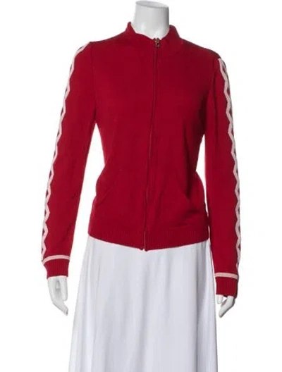 Pre-owned St John Patterned Jacket In Red