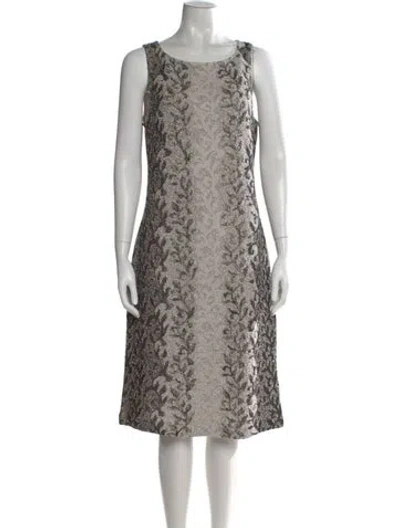 Pre-owned St John Patterned Knee-length Dress W/ Tags