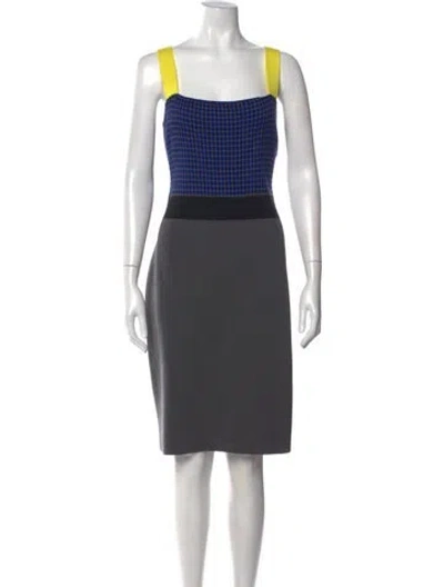 Pre-owned St John Patterned Knee-length Dress W/ Tags In Multi
