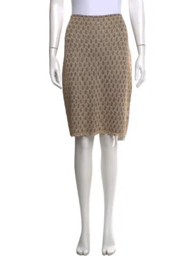 Pre-owned St John Patterned Knee-length Skirt