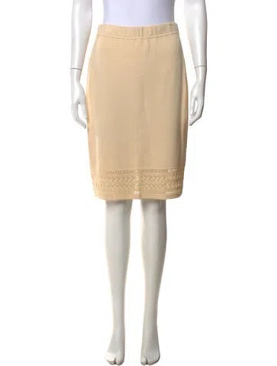 Pre-owned St John Patterned Knee-length Skirt In Neutrals