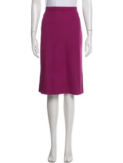 Pre-owned St John Patterned Knee-length Skirt In Purple