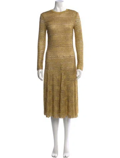 Pre-owned St John Patterned Midi Length Dress