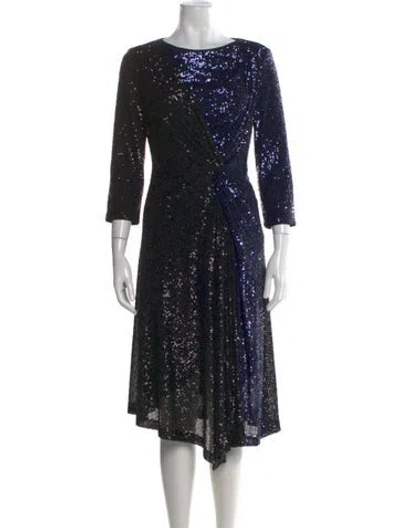 Pre-owned St John Patterned Midi Length Dress In Multi