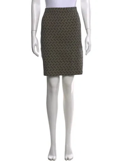 Pre-owned St John Patterned Mini Skirt In Black/neutrals