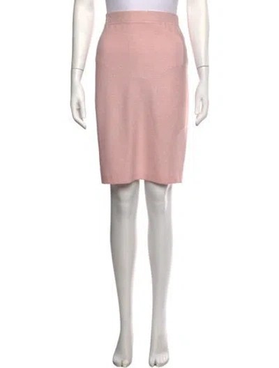 Pre-owned St John Patterned Mini Skirt In Pink