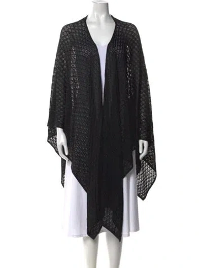 Pre-owned St John Patterned Open Front Sweater In Multi