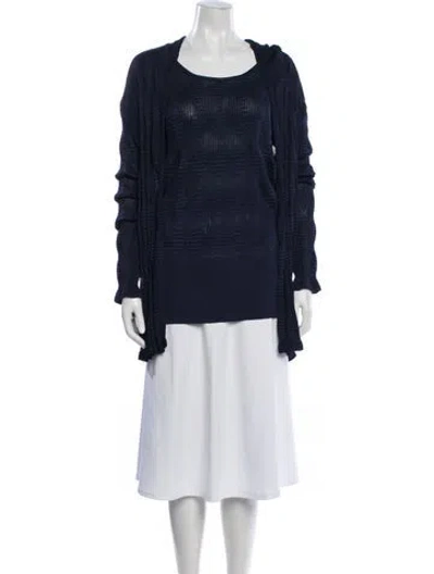Pre-owned St John Patterned Sweater In Blue