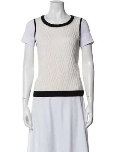 Pre-owned St John Patterned Vest In Neutrals