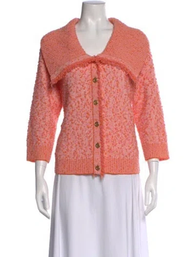 Pre-owned St John Patterned V-neck Sweater In Multi