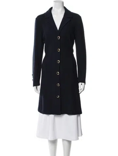 Pre-owned St John Peacoat In Blue