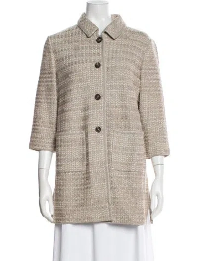 Pre-owned St John Peacoat In Neutral