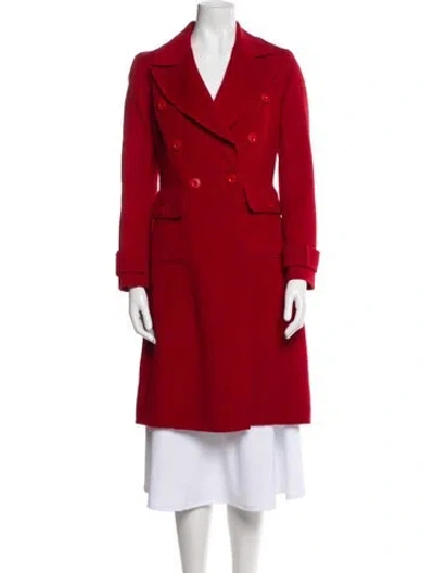 Pre-owned St John Peacoat In Red