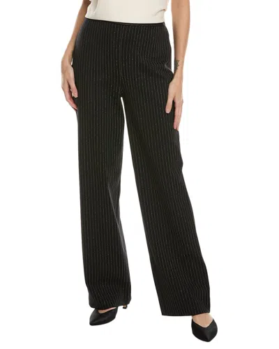 St John Pinstripe Pant In Black