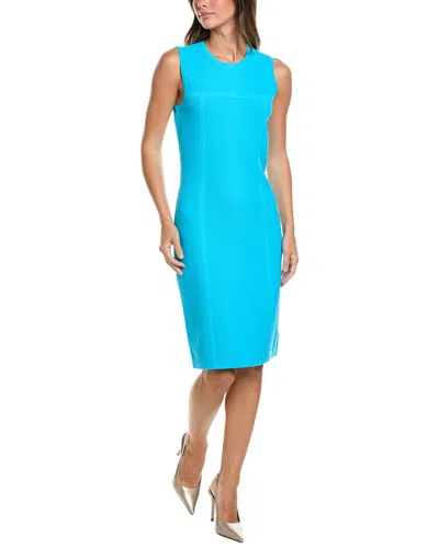 St John St. John Pique Crew Dress In Blue