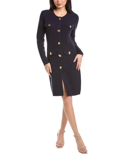 St John St. John Pique Knit Midi Dress In Blue