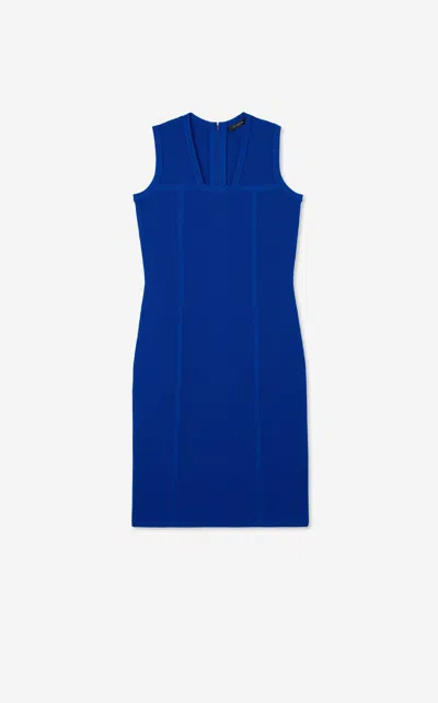 St John St. John Stretch Dress In Blue