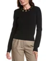 St John St. John Pique Knit Sweater In Black