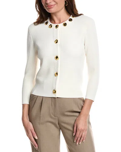ST JOHN PIQUE KNIT SWEATER