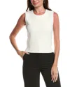 St John St. John Pique Knit Tank Top In White