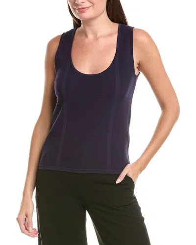 St John St. John Pique Knit Top In Blue