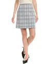 St John St. John Pixelated Jacquard Wool-blend Skirt In White