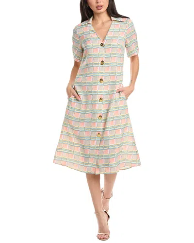 St John St. John Plaid Dress In Neutral