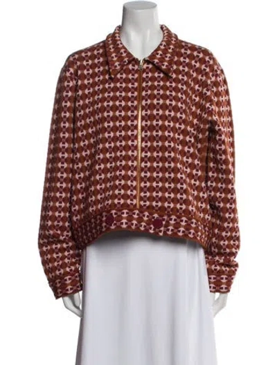 Pre-owned St John Plaid Print Jacket W/ Tags In Multi